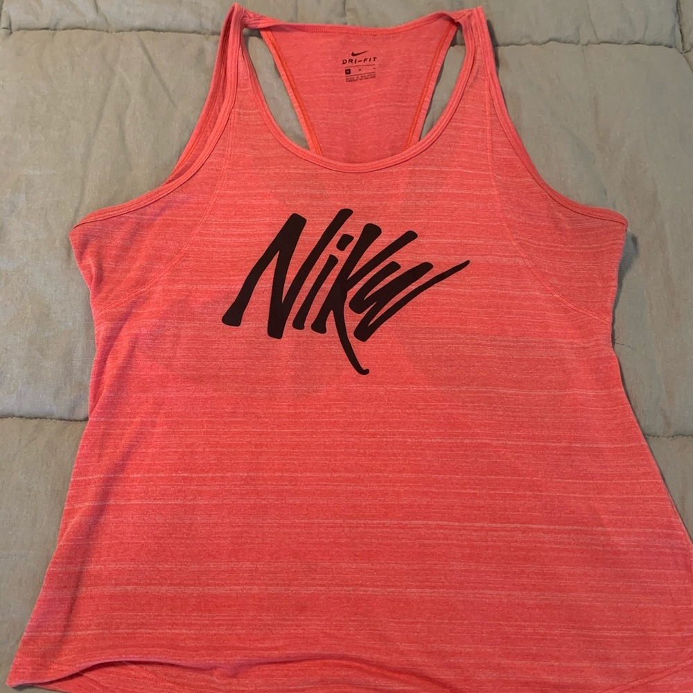 Neon pink/salmon tank cut out back